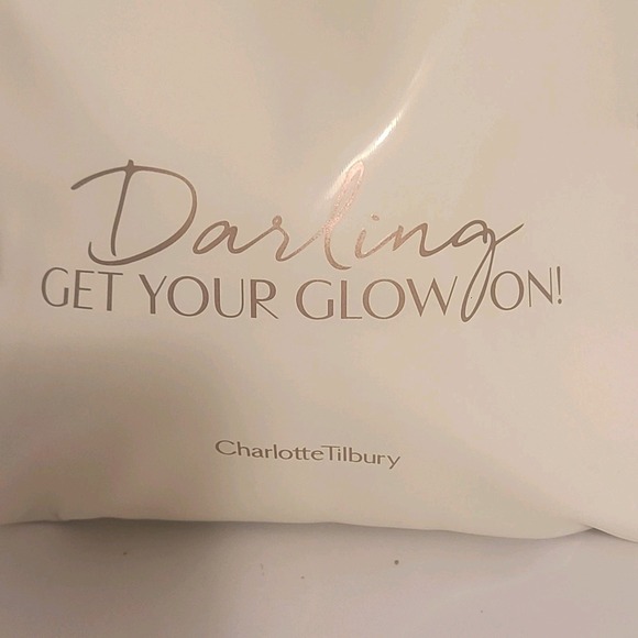 Charlotte Tilbury Make Up Bag "Darling, Get Your Glow On!" 8" x 7" NEW Cosmetics - Picture 2 of 3